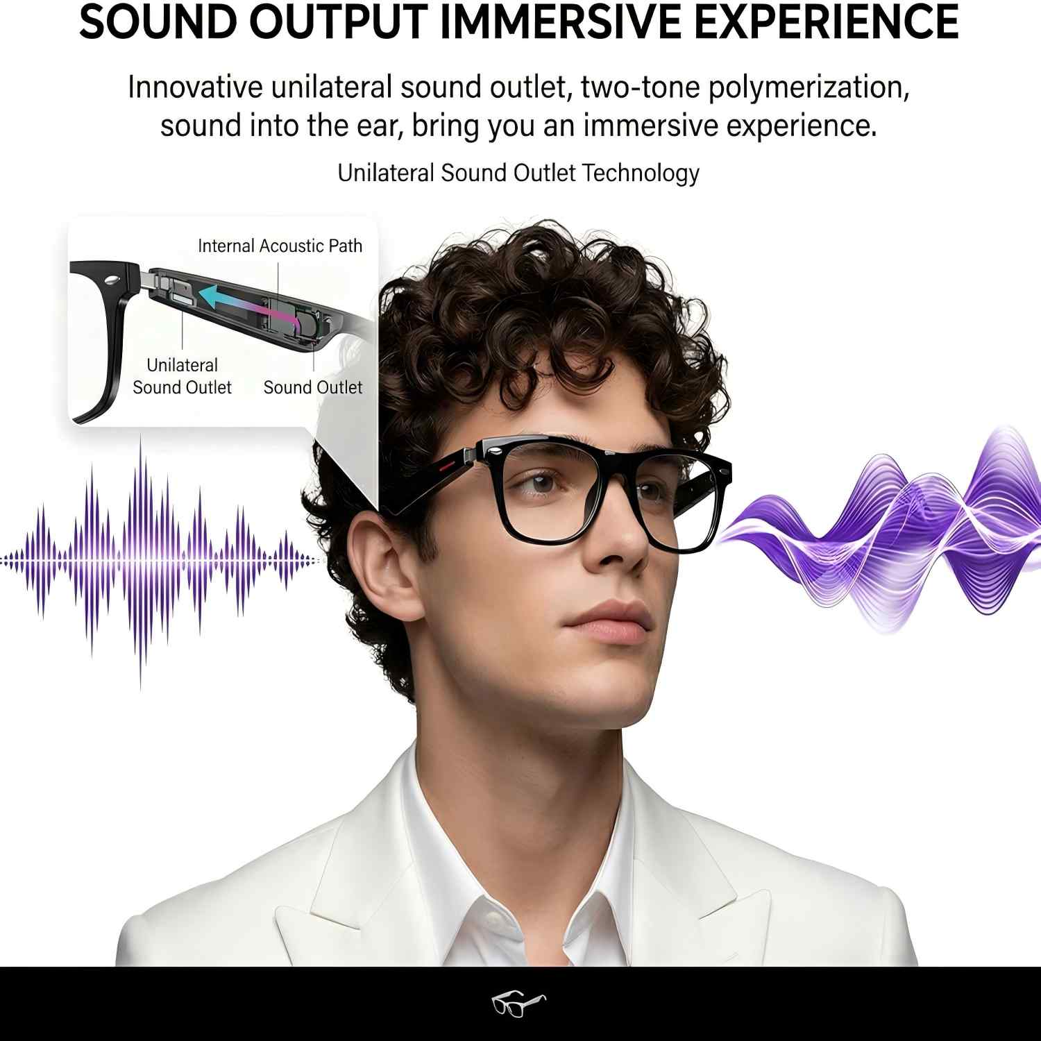 Smart Audio Glasses - Open-Ear Stereo Sound For Hands-Free Music & Calls