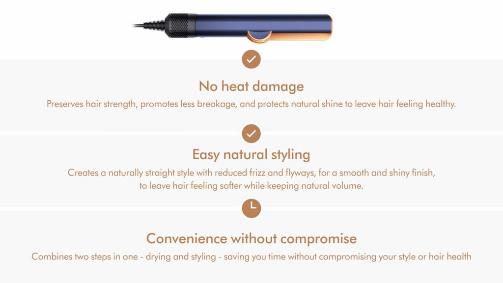 Dyson Airstrait™ dryer and straightener (Prussian Blue/Rich Copper)