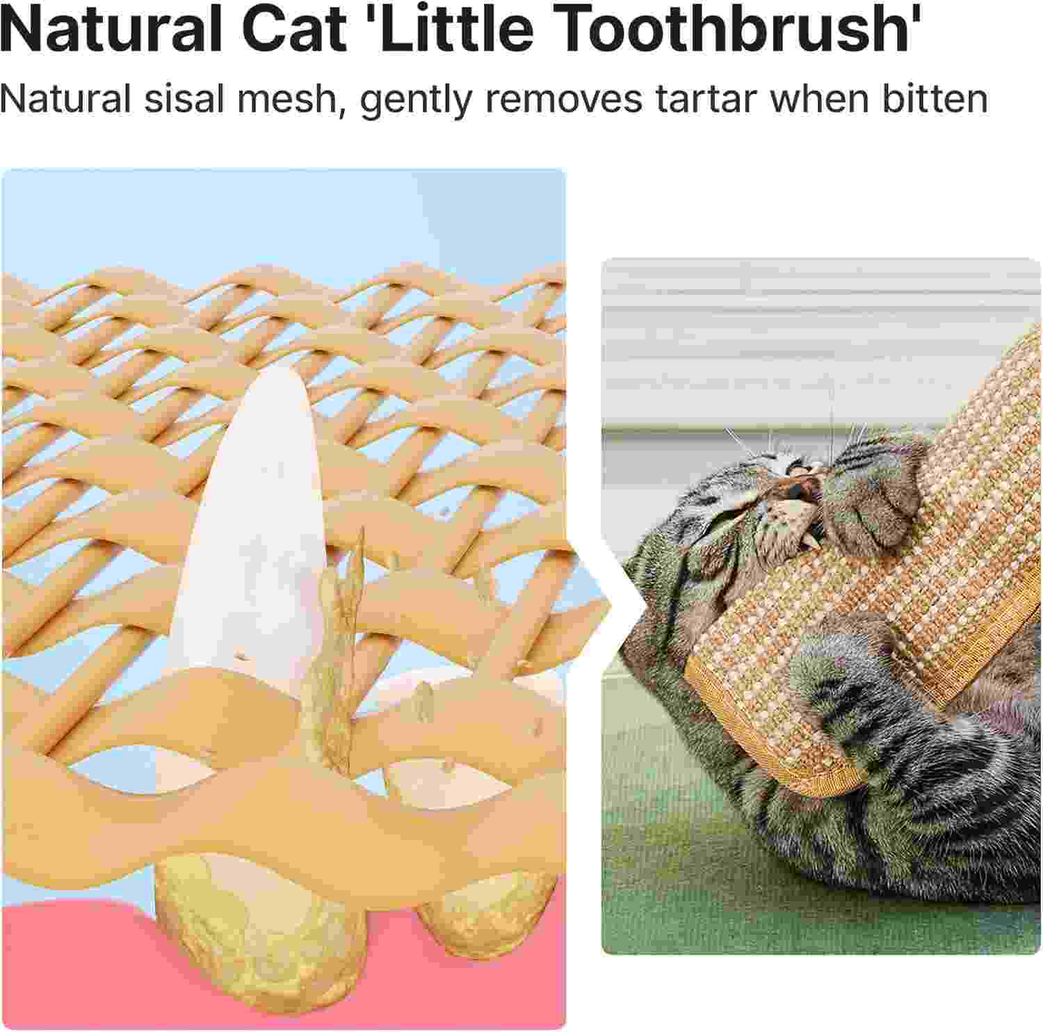 100% Natural Sisal Catnip Pillow Toy — Satisfy Scratching & Teeth Cleaning Instantly!