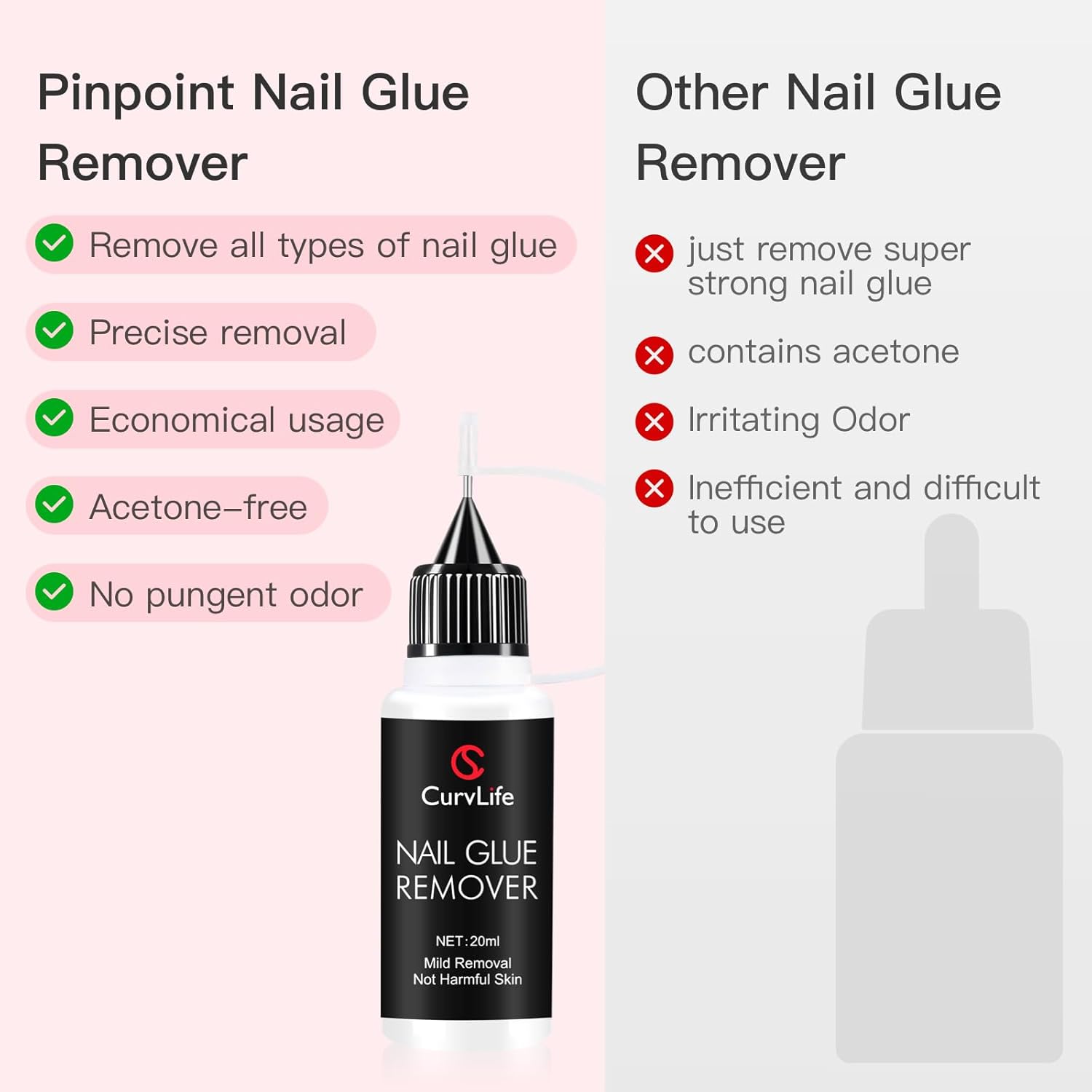 Gentle & Precise Nail Glue Remover — Fast, Pain-Free Release