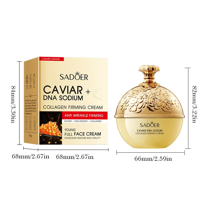 Caviar DNA Sodium Collagen Firming Cream - Luxury Anti-Aging Face Cream for Skin Rejuvenation