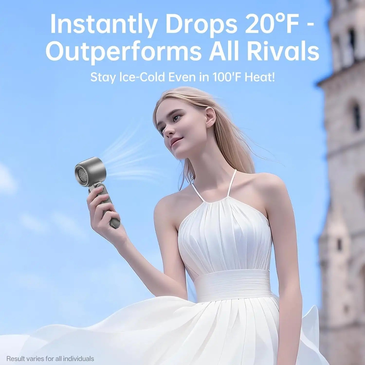 Portable High-Speed Fan – Instant Ice Cooling With 199 Wind Levels